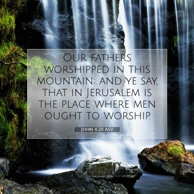 Picture 07 - John 4:20 ASV - Our fathers worshipped in this mountain; and ye - Bible Verse Picture