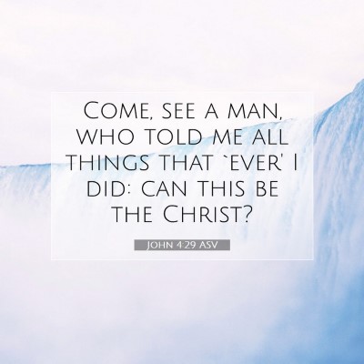 Picture 07 - John 4:29 ASV - Come, see a man, who told me all things that - Bible Verse Picture