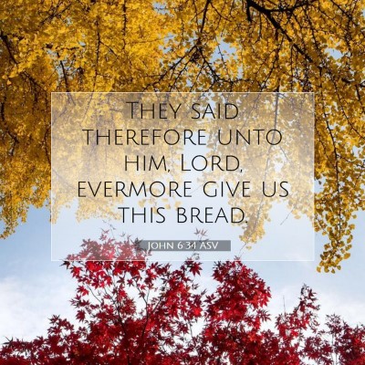 Picture 07 - John 6:34 ASV - They said therefore unto him, Lord, evermore give - Bible Verse Picture