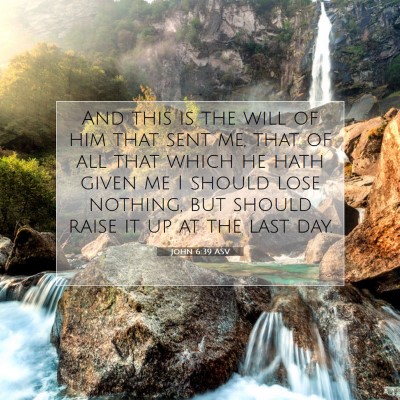 Picture 07 - John 6:39 ASV - And this is the will of him that sent me, that of - Bible Verse Picture