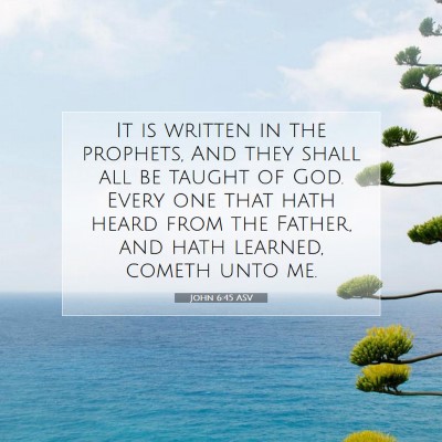 Picture 07 - John 6:45 ASV - It is written in the prophets, And they shall all - Bible Verse Picture
