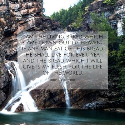 Picture 07 - John 6:51 ASV - I am the living bread which came down out of - Bible Verse Picture
