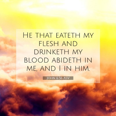 Picture 07 - John 6:56 ASV - He that eateth my flesh and drinketh my blood - Bible Verse Picture