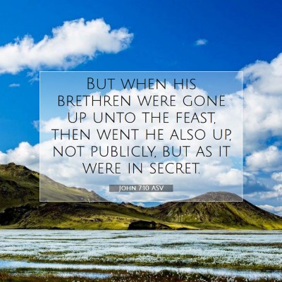 Picture 07 - John 7:10 ASV - But when his brethren were gone up unto the - Bible Verse Picture