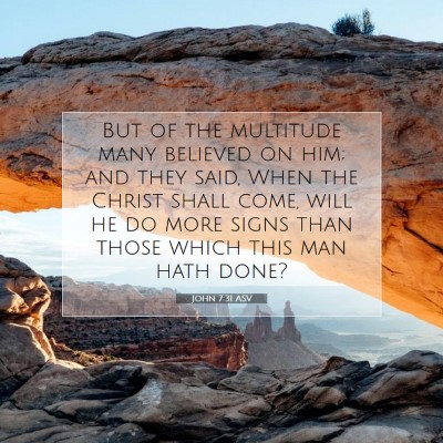 Picture 07 - John 7:31 ASV - But of the multitude many believed on him; and - Bible Verse Picture