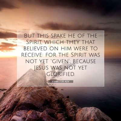 Picture 07 - John 7:39 ASV - But this spake he of the Spirit, which they that - Bible Verse Picture