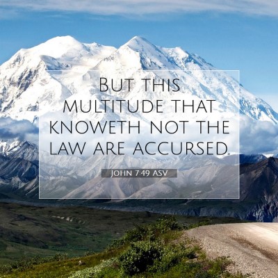 Picture 07 - John 7:49 ASV - But this multitude that knoweth not the law are - Bible Verse Picture