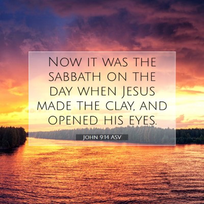Picture 07 - John 9:14 ASV - Now it was the sabbath on the day when Jesus made - Bible Verse Picture