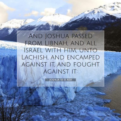 Picture 07 - Joshua 10:31 ASV - And Joshua passed from Libnah, and all Israel - Bible Verse Picture