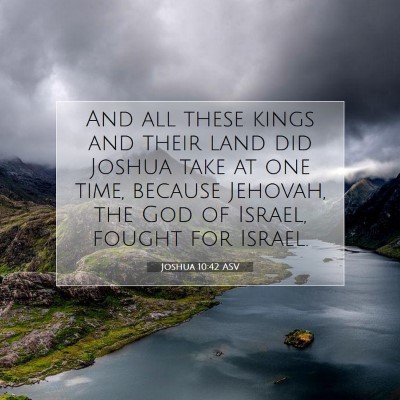 Picture 07 - Joshua 10:42 ASV - And all these kings and their land did Joshua - Bible Verse Picture