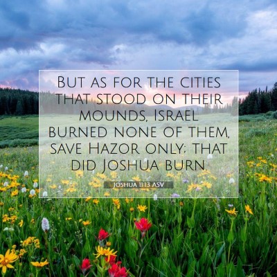 Picture 07 - Joshua 11:13 ASV - But as for the cities that stood on their mounds, - Bible Verse Picture