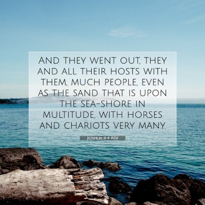 Picture 07 - Joshua 11:4 ASV - And they went out, they and all their hosts with - Bible Verse Picture