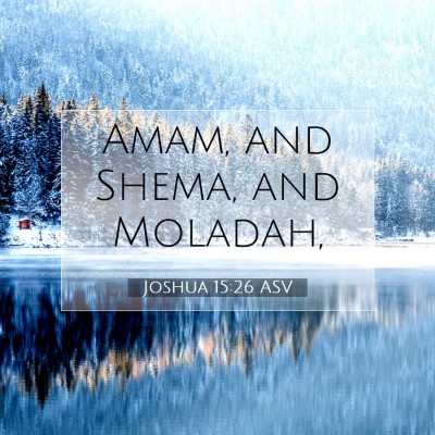 Picture 07 - Joshua 15:26 ASV - Amam, and Shema, and - Bible Verse Picture