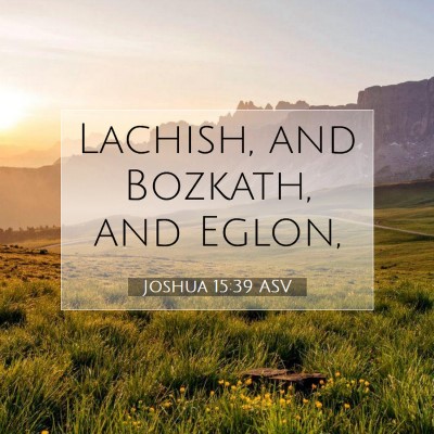 Picture 07 - Joshua 15:39 ASV - Lachish, and Bozkath, and - Bible Verse Picture