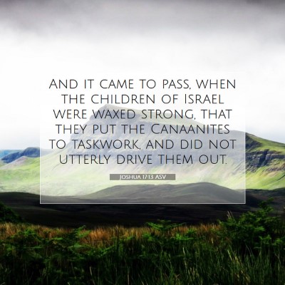 Picture 07 - Joshua 17:13 ASV - And it came to pass, when the children of Israel - Bible Verse Picture