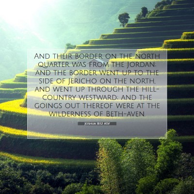 Picture 07 - Joshua 18:12 ASV - And their border on the north quarter was from - Bible Verse Picture