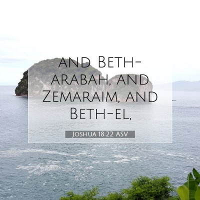 Picture 07 - Joshua 18:22 ASV - and Beth-arabah, and Zemaraim, and - Bible Verse Picture