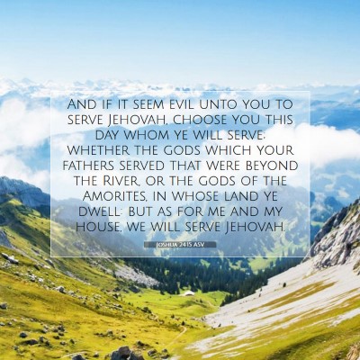 Picture 07 - Joshua 24:15 ASV - And if it seem evil unto you to serve Jehovah, - Bible Verse Picture