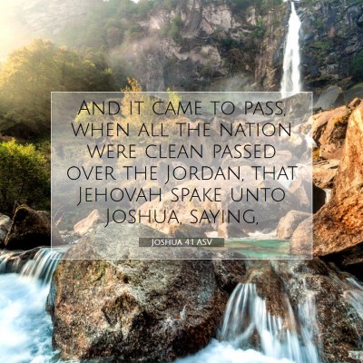 Picture 07 - Joshua 4:1 ASV - And it came to pass, when all the nation were - Bible Verse Picture