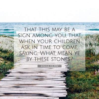 Picture 07 - Joshua 4:6 ASV - that this may be a sign among you, that, when - Bible Verse Picture