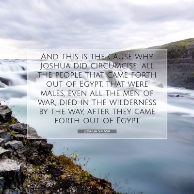 Picture 07 - Joshua 5:4 ASV - And this is the cause why Joshua did circumcise: - Bible Verse Picture