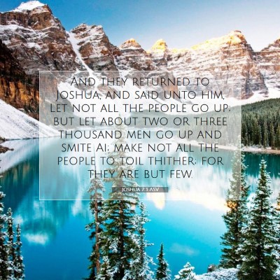 Picture 07 - Joshua 7:3 ASV - And they returned to Joshua, and said unto him, - Bible Verse Picture