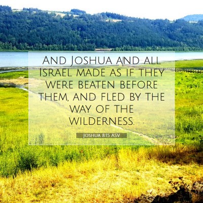 Picture 07 - Joshua 8:15 ASV - And Joshua and all Israel made as if they were - Bible Verse Picture