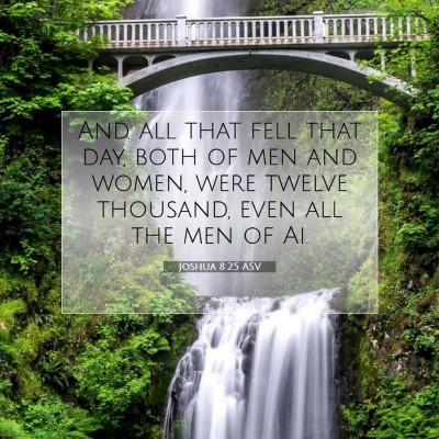 Picture 07 - Joshua 8:25 ASV - And all that fell that day, both of men and - Bible Verse Picture