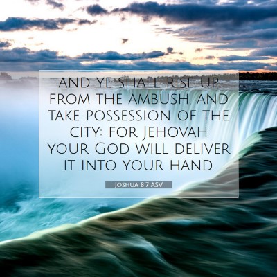 Picture 07 - Joshua 8:7 ASV - and ye shall rise up from the ambush, and take - Bible Verse Picture