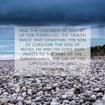 Picture 07 - Judges 18:30 ASV - And the children of Dan set up for themselves the - Bible Verse Picture