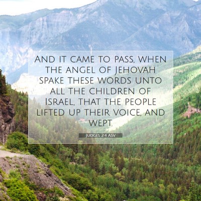 Picture 07 - Judges 2:4 ASV - And it came to pass, when the angel of Jehovah - Bible Verse Picture