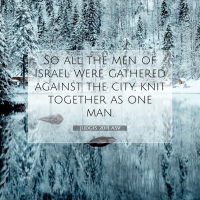 Picture 07 - Judges 20:11 ASV - So all the men of Israel were gathered against - Bible Verse Picture