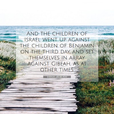Picture 07 - Judges 20:30 ASV - And the children of Israel went up against the - Bible Verse Picture