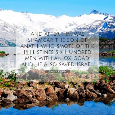 Picture 07 - Judges 3:31 ASV - And after him was Shamgar the son of Anath, who - Bible Verse Picture