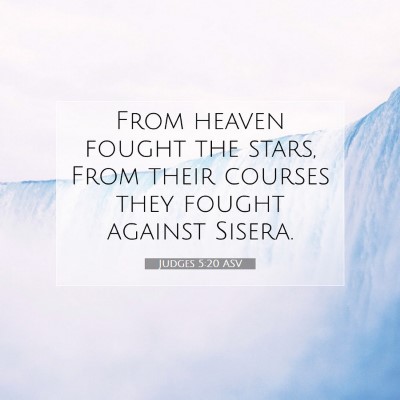Picture 07 - Judges 5:20 ASV - From heaven fought the stars, From their courses - Bible Verse Picture