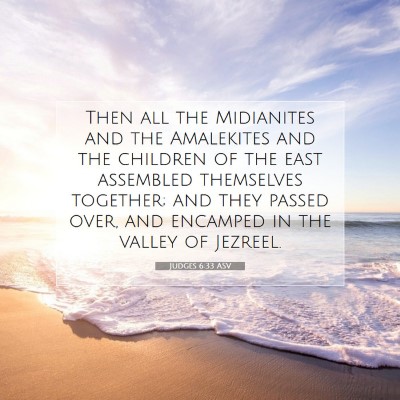 Picture 07 - Judges 6:33 ASV - Then all the Midianites and the Amalekites and - Bible Verse Picture