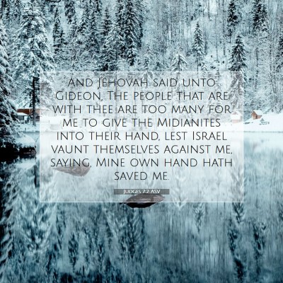 Picture 07 - Judges 7:2 ASV - And Jehovah said unto Gideon, The people that are - Bible Verse Picture