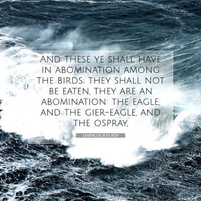 Picture 07 - Leviticus 11:13 ASV - And these ye shall have in abomination among the - Bible Verse Picture