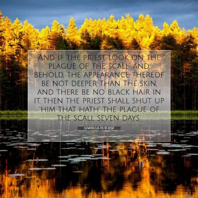 Picture 07 - Leviticus 13:31 ASV - And if the priest look on the plague of the - Bible Verse Picture