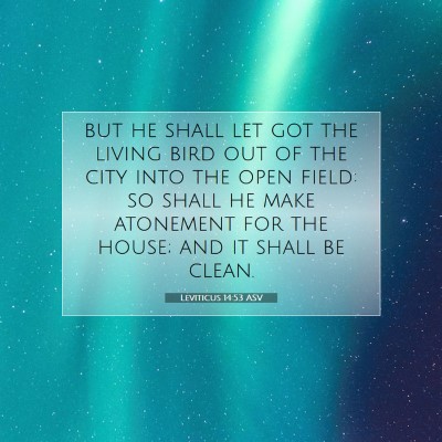 Picture 07 - Leviticus 14:53 ASV - but he shall let got the living bird out of the - Bible Verse Picture