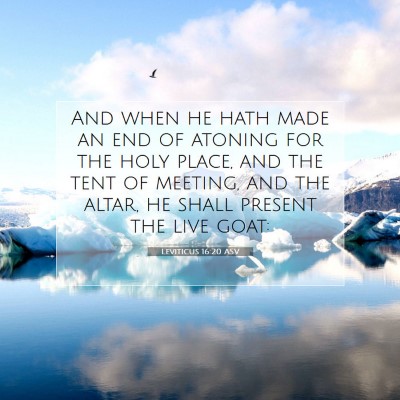 Picture 07 - Leviticus 16:20 ASV - And when he hath made an end of atoning for the - Bible Verse Picture