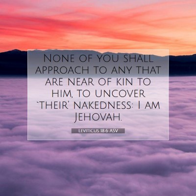 Picture 07 - Leviticus 18:6 ASV - None of you shall approach to any that are near - Bible Verse Picture
