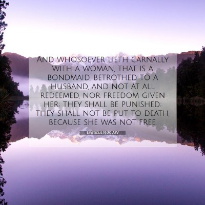 Picture 07 - Leviticus 19:20 ASV - And whosoever lieth carnally with a woman, that - Bible Verse Picture