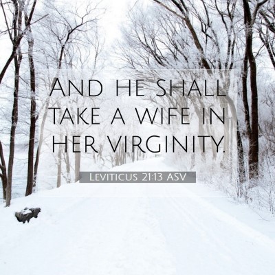 Picture 07 - Leviticus 21:13 ASV - And he shall take a wife in her - Bible Verse Picture