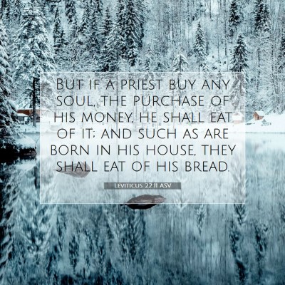 Picture 07 - Leviticus 22:11 ASV - But if a priest buy any soul, the purchase of his - Bible Verse Picture
