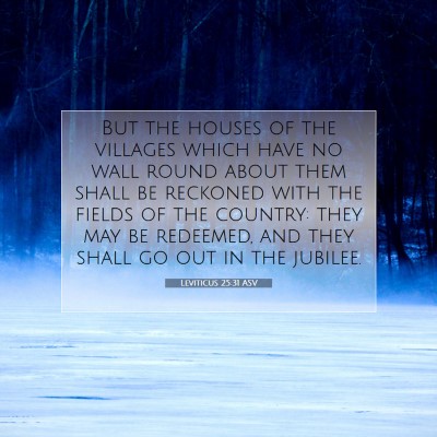 Picture 07 - Leviticus 25:31 ASV - But the houses of the villages which have no wall - Bible Verse Picture