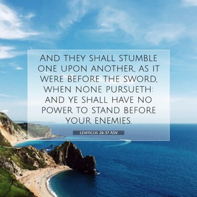 Picture 07 - Leviticus 26:37 ASV - And they shall stumble one upon another, as it - Bible Verse Picture