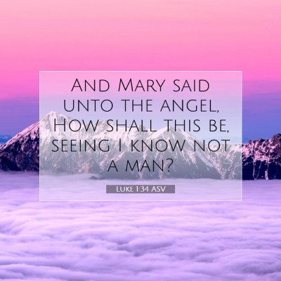 Picture 07 - Luke 1:34 ASV - And Mary said unto the angel, How shall this be, - Bible Verse Picture