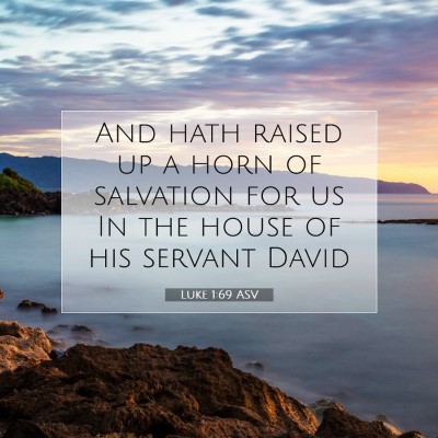 Picture 07 - Luke 1:69 ASV - And hath raised up a horn of salvation for us In - Bible Verse Picture