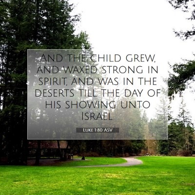 Picture 07 - Luke 1:80 ASV - And the child grew, and waxed strong in spirit, - Bible Verse Picture